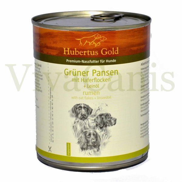 Hubertus Gold ® Premium Dosenmenü Grüner Pansen mit Haferflocken
